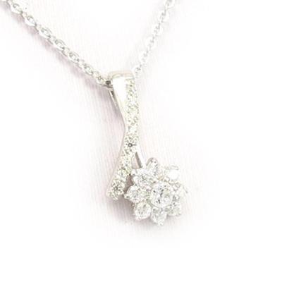 [K6311] - White 'Scarlett' Silver Necklace