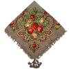 Russian Style Floral Print Tassel Shawl - Ethnic Retro Warm Scarf for Autumn/Winter