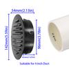 2pcs 70/100/150mm Round Stainless Steel Vent Grille Exterior Wall Duct Ventilation Cover Built-in Mesh Screen Kitchen Bathroom