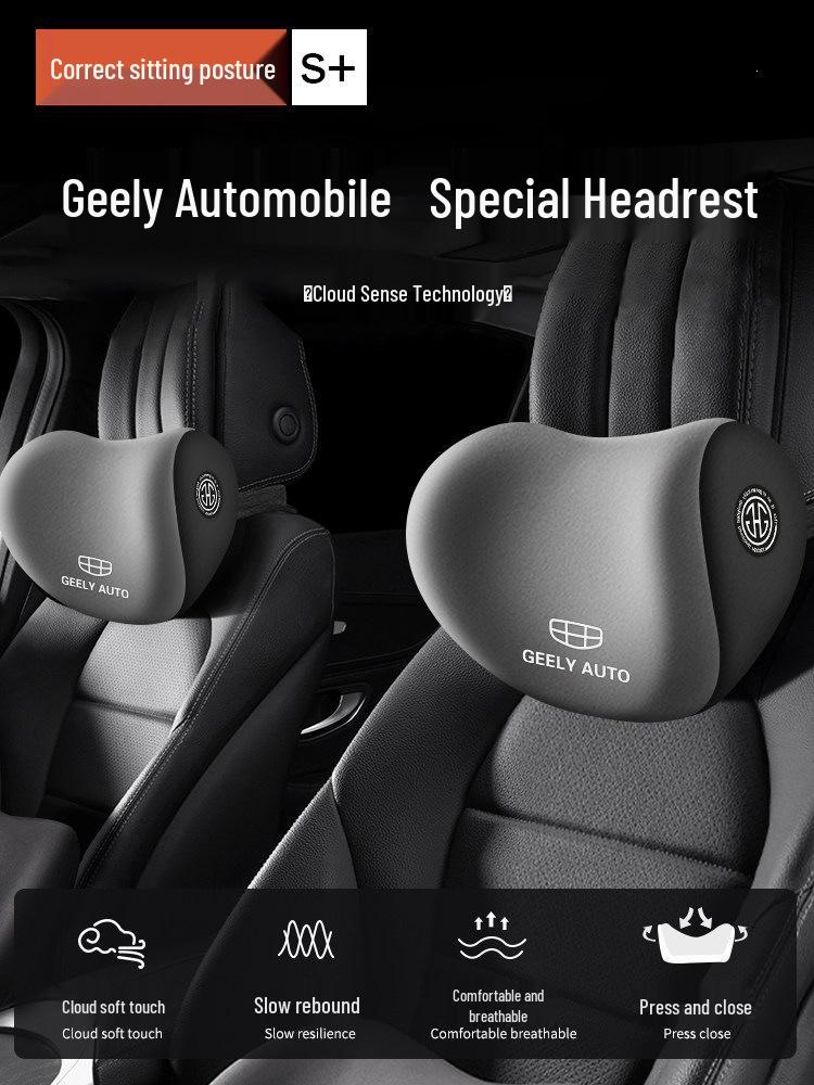 Compatible Headrest Neck Pillow for Geely: Xingruixing, Yuel, Binyue, Boyue, I, Dihao Models