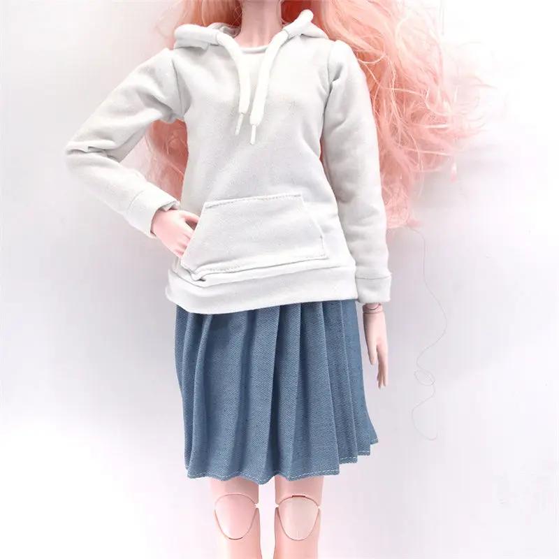 Roupas e Acessórios para Bonecas de 60cm Conjunto de Moletom e Saia Plissada para Bonecas BJD 1/3 Brinquedos de Vestir para Meninas Acessórios para Casa de Bonecas