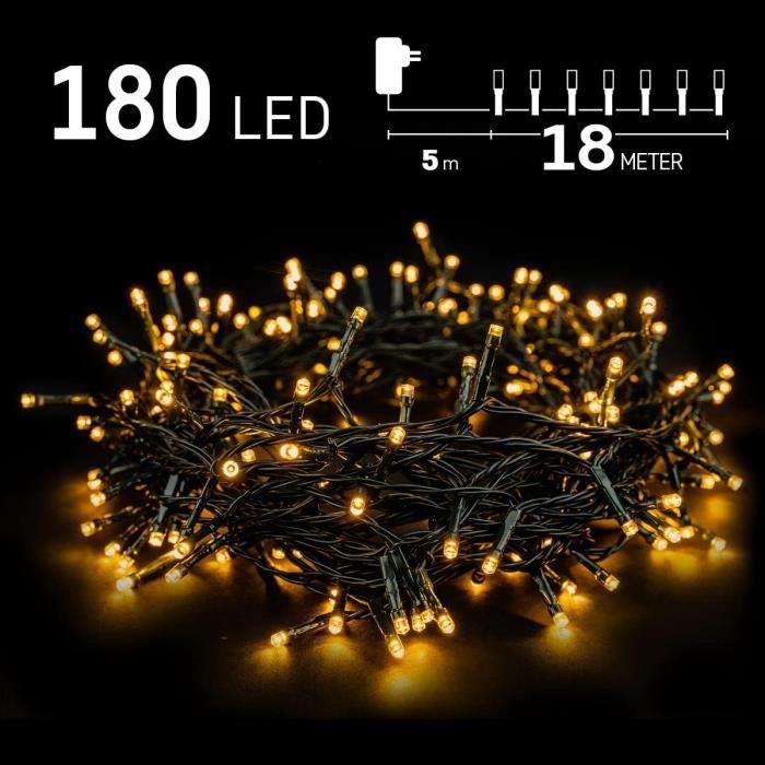 Guirlande lumineuse led - emos - classic - 180 led - 18 m - blanc chaud - ip44
