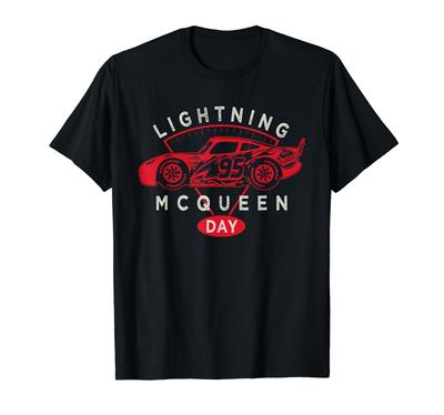 Camiseta Dia do Relâmpago McQueen de Carros da Disney e Pixar