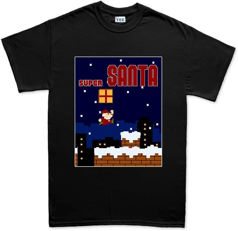 Super Santa Bros. Christmas Xmas Mens T Shirt Tee Top Men T Shirt M чёрный