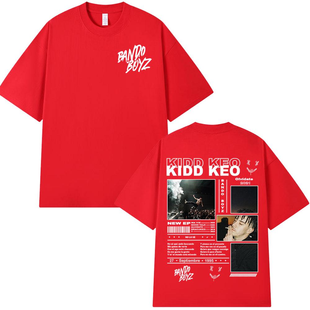 

Мерч тура рэпера Kidd Keo Bando Boyz, футболки, мужские, женские, модные, хип-хоп, уличные, летние, повседневные, из хлопка, оверсайз S