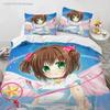 Cardcaptor Sakurar Bedding Set 3D Printed Suitable For Bedroom Duvet Cover Set With Pillowcases Kids Home Textile