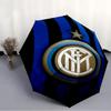 1pc I-Internazionale Milano (8) Umbrella, Sun Protection, And UV Shielding. It Has Eight Sturdy Ribs for Outdoor Use And Perfect As a Holiday Gift