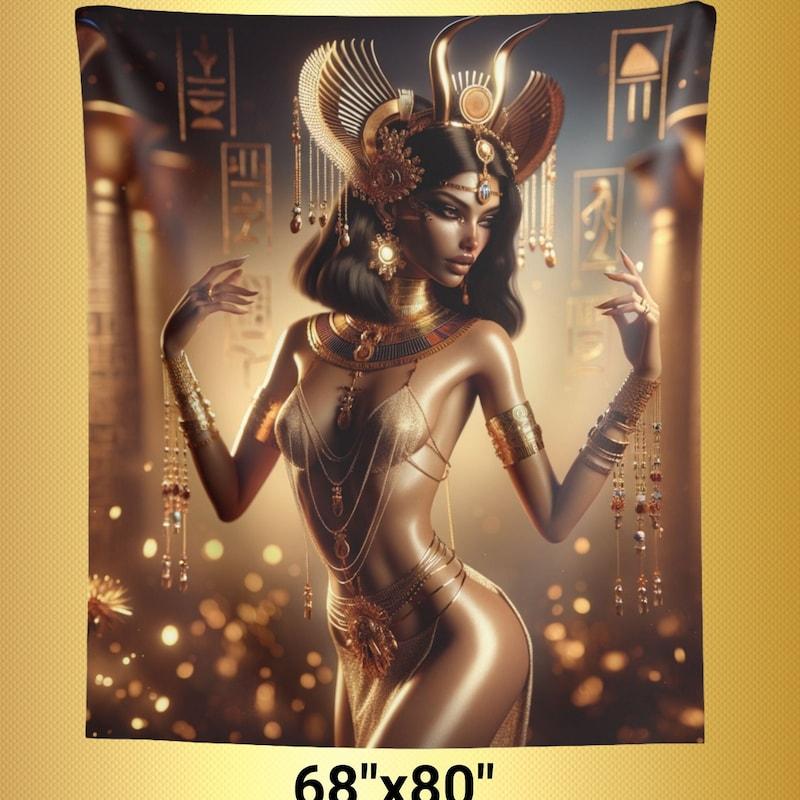 Tapestry Egyptian goddess Hathor spiritual 75x100