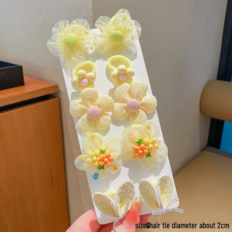 

2025 Children s Flower Hair Ties - Princess Headwear Rubber Band for Girls and Babies