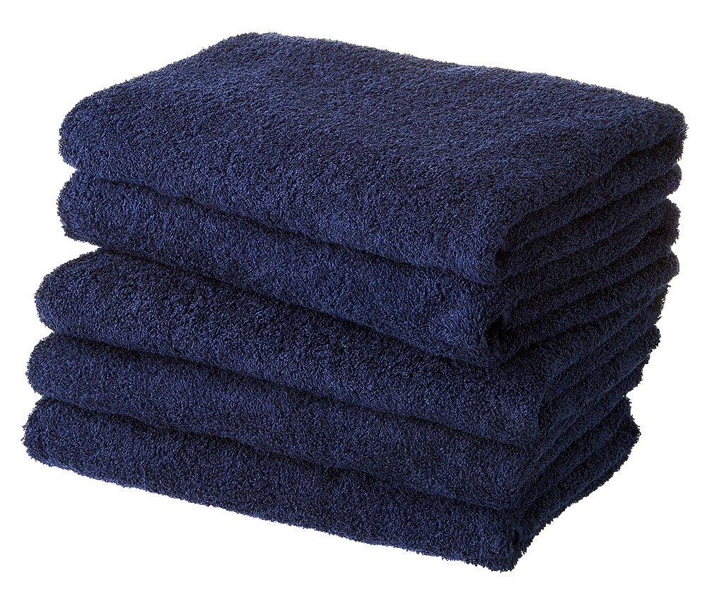 

Hotel-style bath towels, set of 5, made in Japan, Senshu towels (approx. 60 x 120 cm), navy