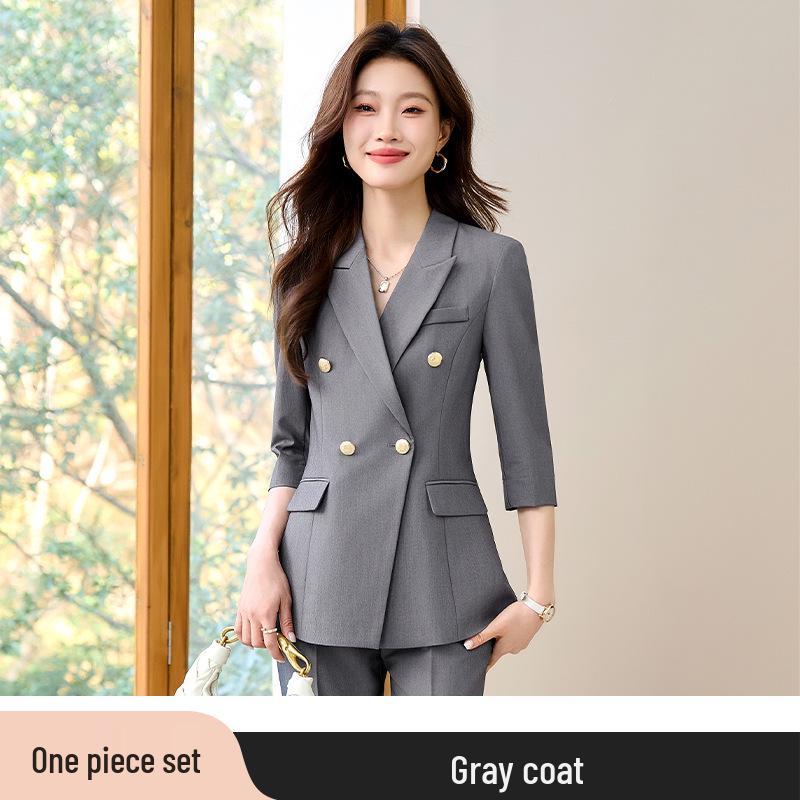 

2025 Новый Стиль Черный Формальный Женский Костюм Блейзер Плюс Сайз для Собеседований и Профессиональной Рабочей Одежды 2XL