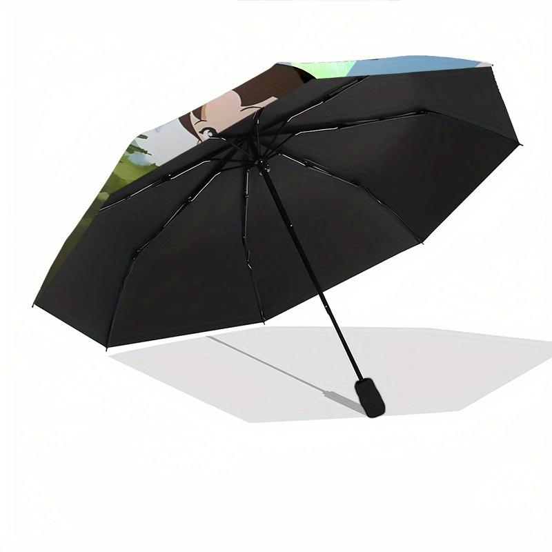 Girl,Heidi Automatic Folding Umbrella 8 Ribs Lightweight Design, Durable Iron Frame, Compact and Portable, Ideal Birthday or Christmas Gift