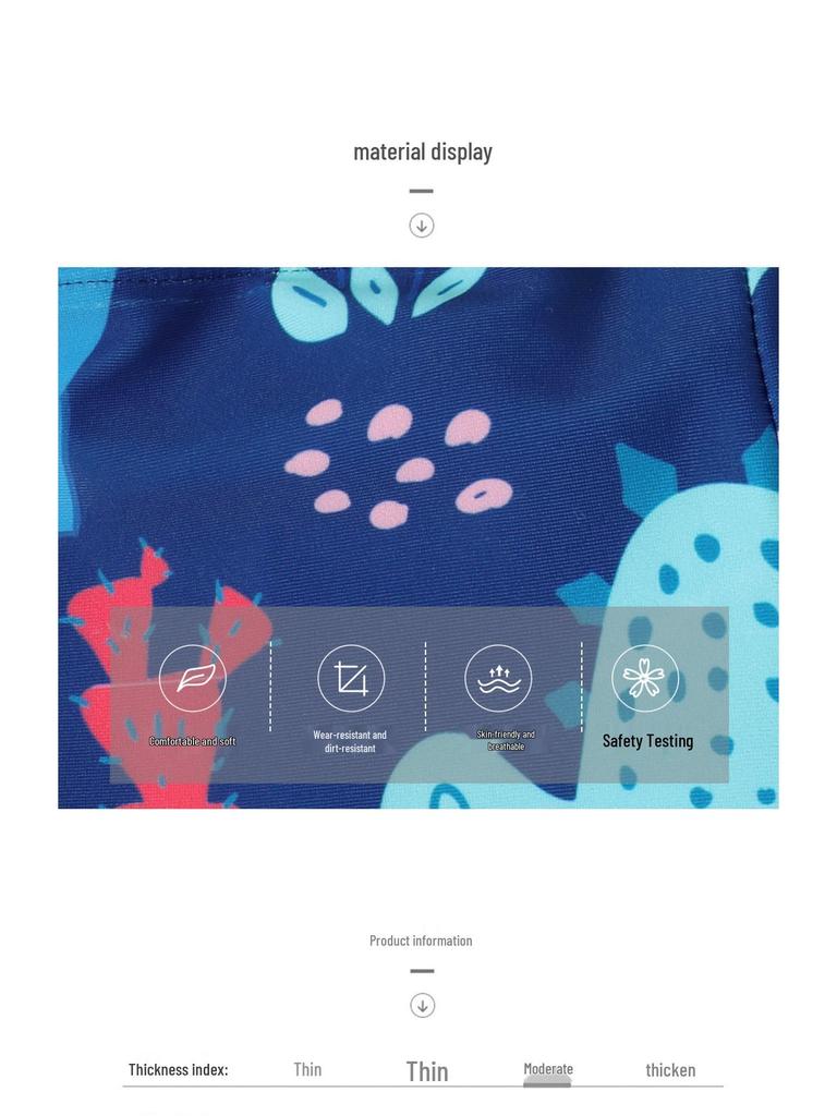 Chlapecká rychleschnoucí kreslená plavková souprava: Malý a střední rozparek s krátkým rukávem ochrana proti UV záření s plaveckou čepicí