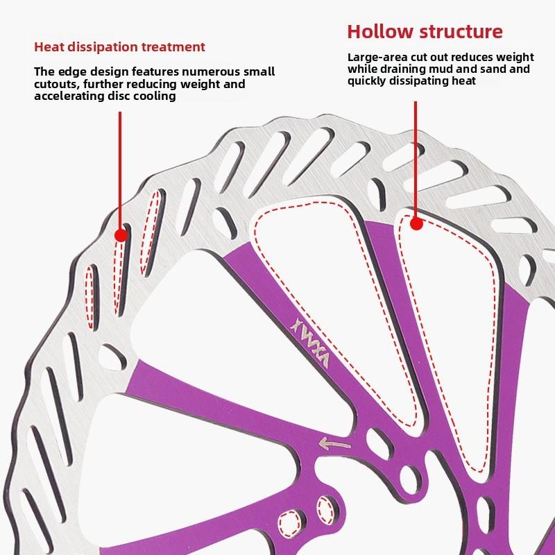 VXM MTB Oil Brake Disc 160 180 203mm Brake Pad Stainless Steel Design Hollow Out Heat Dissipation Customized Bicycle Accessories