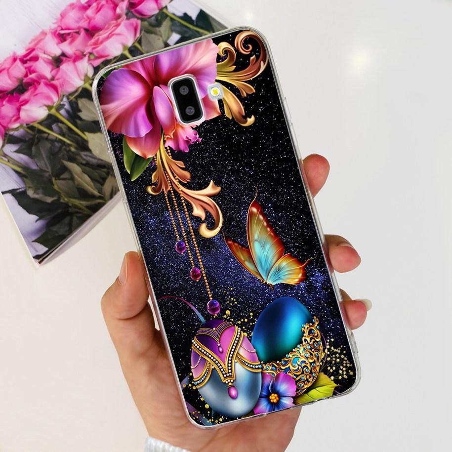 For Samsung J6 Plus Case J6 2018 J600F J610F Cover Luxury Marble Butterfly Clear Soft Cases For Samsung Galaxy J 6 J6+ 2018 Capa