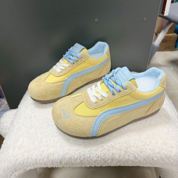 Weiche Lederversion~ vielseitige koreanische Schuhe Damen 2025 neue beliebte Board-Schuhe Studenten-Plateauschuhe weiße Schuhe deutsche Trainingsschuhe