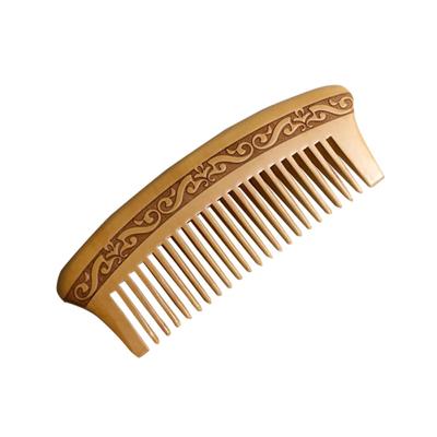Retro doppelseitig schnitzen natürlichen Pfirsich Holz Kamm Anti statische Haar Styling-Tool