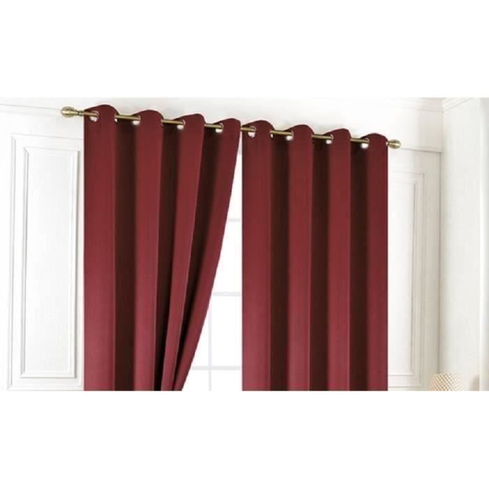 Rideaux Occultant UNI Cristal Bordeaux