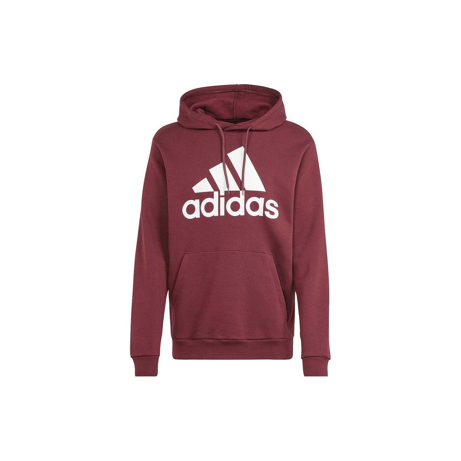 adidas Men s Big Logo Burgundy Hoodie IN0626 2XL