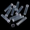 100Pcs Transparent Plastic Flower Preservation Pipe with Caps Nutritional Flower Tube  Flowers Decor