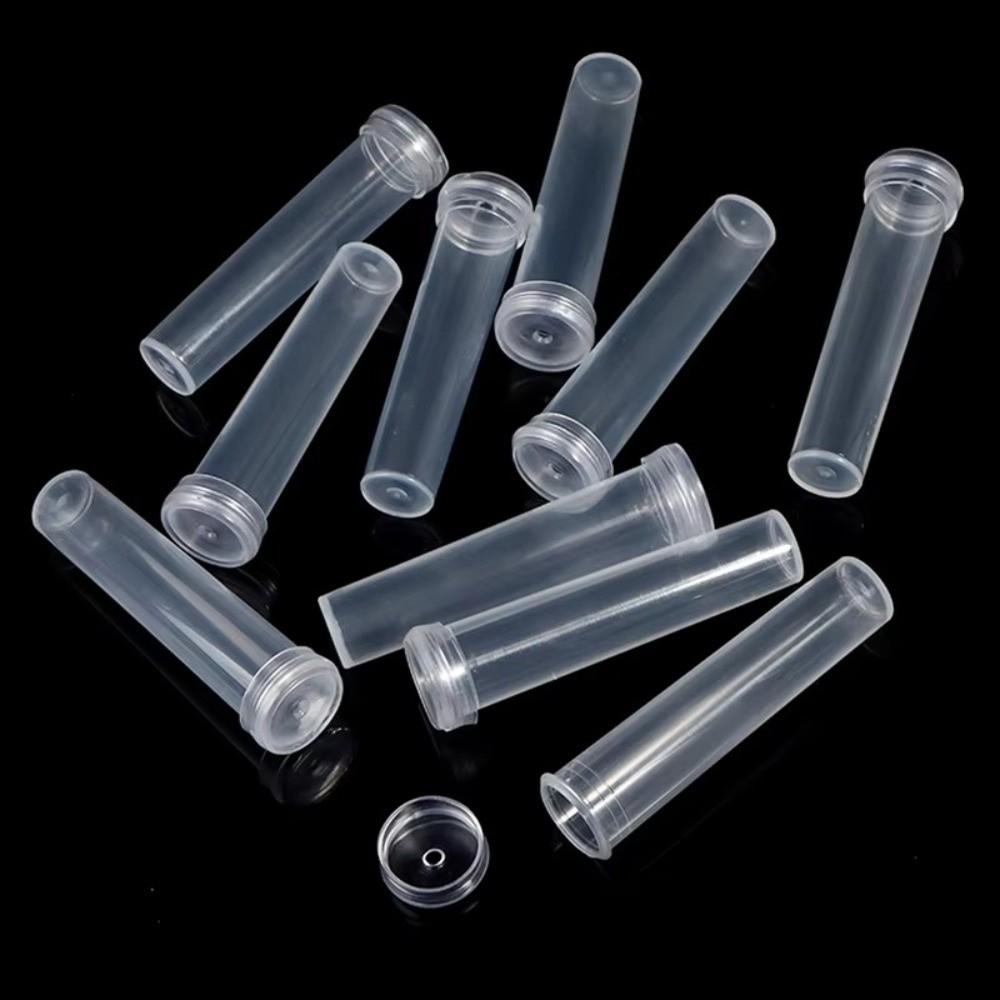 100Pcs Transparent Plastic Flower Preservation Pipe with Caps Nutritional Flower Tube  Flowers Decor