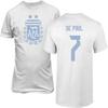 Argentina Soccer #7 De Paul World Football Adult Mens Unisex T-Shirt
