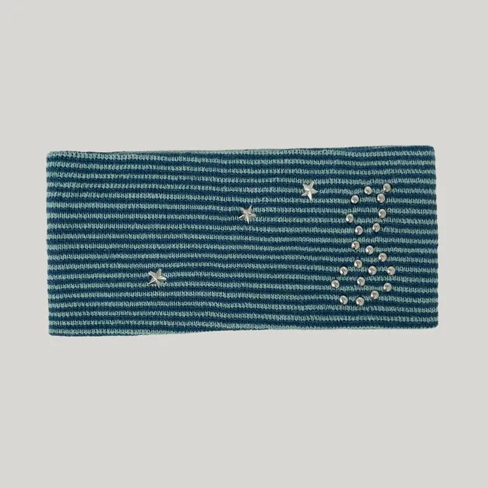 Grittin Striped Studded Hairband Blue