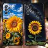 Case For Samsung A15 A13 A35 A55 A51 A71 A41 A31 A03S A05 A17 A23 A25 A33 A53 A73 5G A07 4G Cover Beautiful Yellow Sunflower