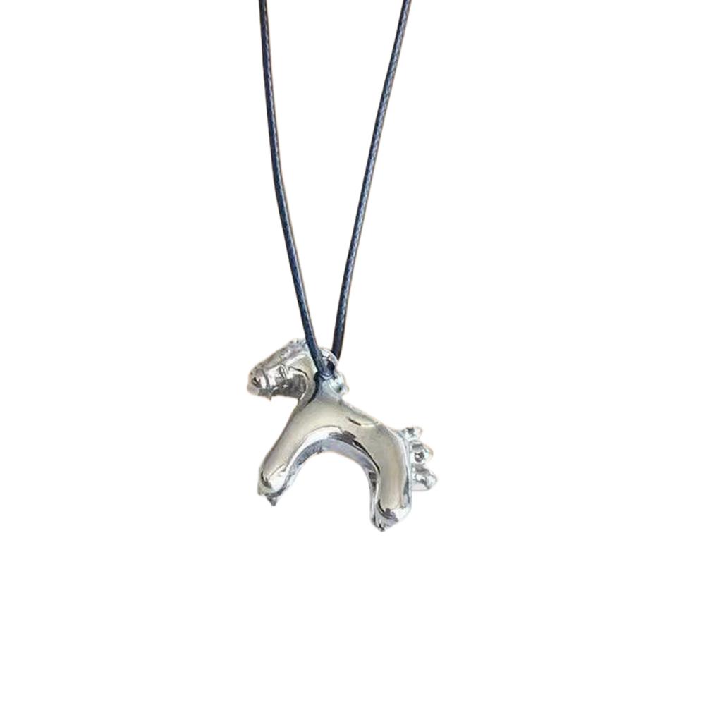 Horse Pendant Necklace Adjustable Horse Charm Necklace for Women Simple Jewelry Accessories