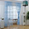 2 Stück/Paar Schickes Zimmer Blumenmuster Voile Fenstervorhang Transparenter Voile Panel Vorhänge Vorhang
