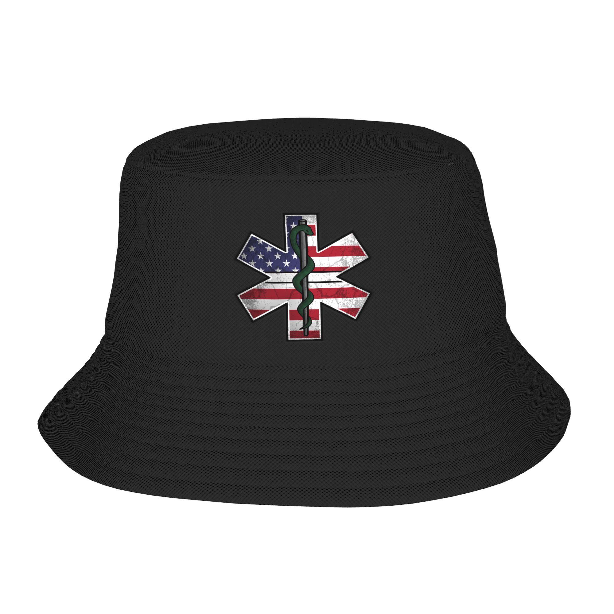 Custom Star of Life EMS Paramedic Quotes Bucket Hat Unisex WoUnisex Outdoor Sun Summer Camping Fishing Cap One Size