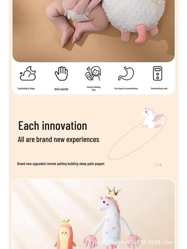 Pernă de alinare prin bătăi ușoare pentru bebeluși, pentru confort și somn fără tresăriri