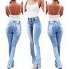 Stretch Split Flared High-waisted Jeans for Women