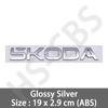 1pcs 3D ABS SKODA Letter Emblem Car Sticker SKODA Logo Car Rear Trunk Badge Decal Sticker Car Exterior Accessories