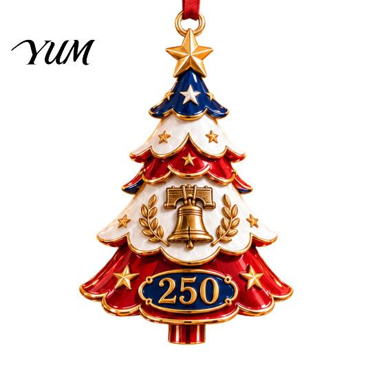 Home Wall Fireplace Ornaments Patriotic Christmas Tree Ornaments, Acrylic Holiday Pendant for Independence Day, Decorative Party Supplies Indoor