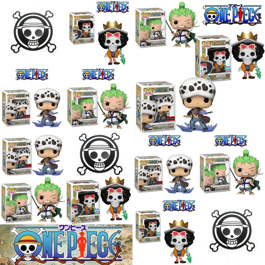 Funko Pop One Piece Luffy Brook Chopper Zoro Nami Law Actionfigur Spielzeug 9cm