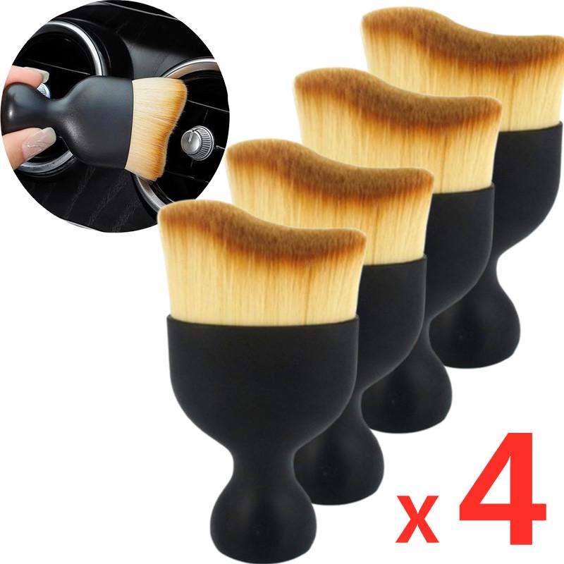 Bilinteriörrengöringsborste Balsam Luftutblås Mjuk Päls Rengöringsborstar med Skal Sprickor Dammborttagning Detaljeringsborste Verktyg