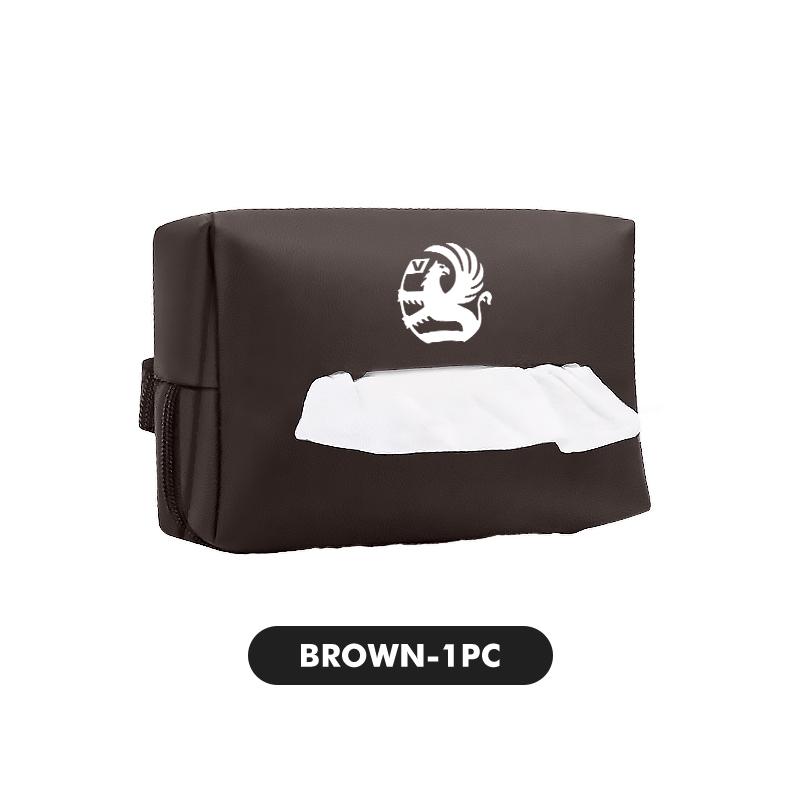 Leather Car Seat Tissue Box Hanging Bag Headrest Paper Cover For Vauxhall Tigra Corsa VXR Astra D G J H Zafira Vectra