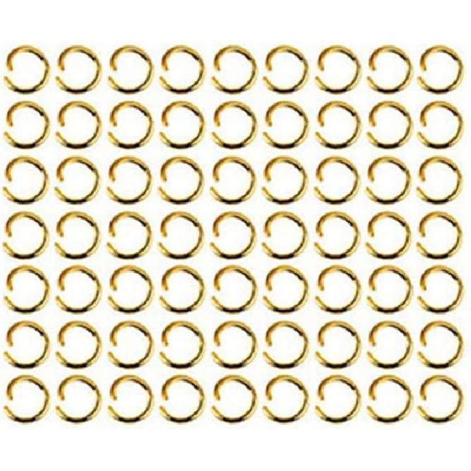 100pcs Gold Keychain Rings Metal Split Key Rings Chains Parts with Open Jump Rings for DIY Crafts Jewelry Making
