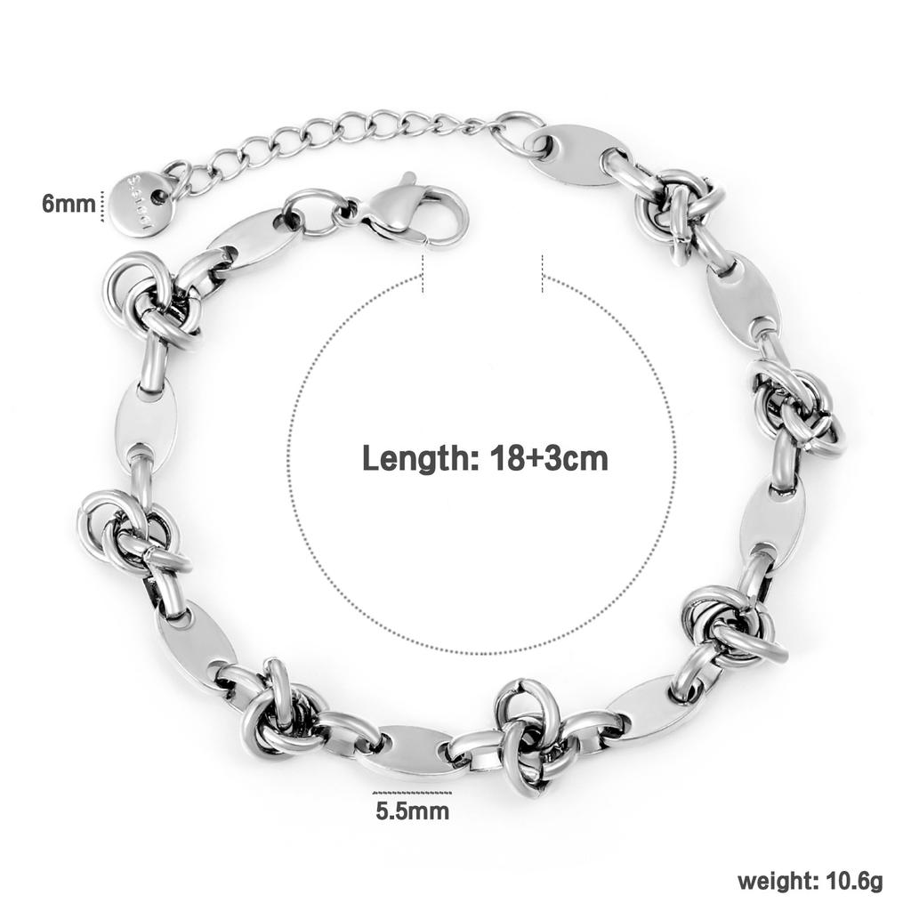 Simple Geometric Chain Bracelet Fashion Creative Link Design High-End Jewelry for Women