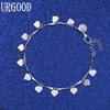 925er Sterling Silber Geschenk Schmuck Herz Mode Armband