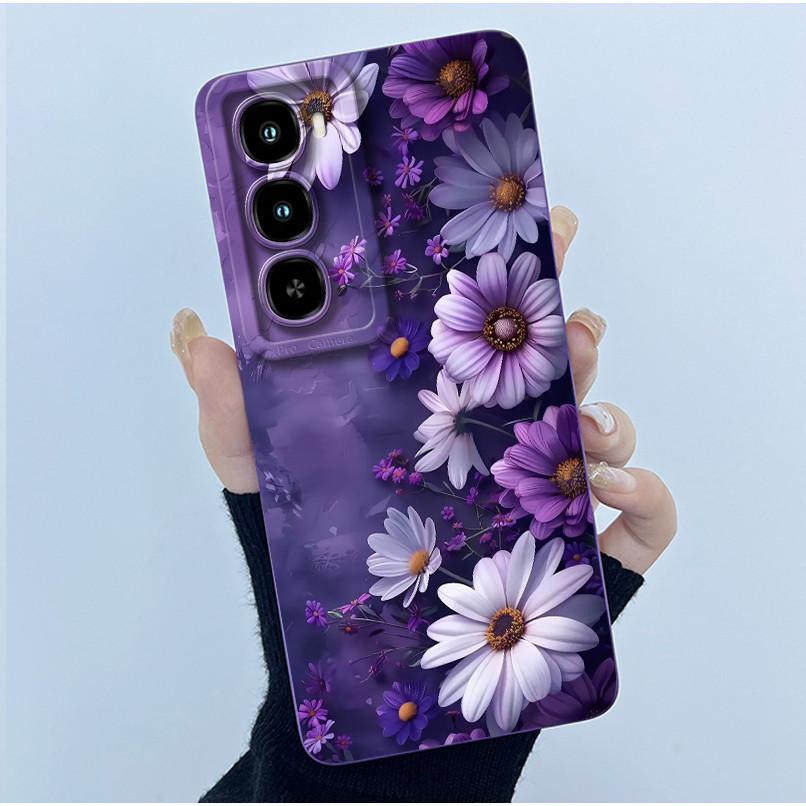 For itel City 100 Phone Case Fashion Simplicity Oil Painting Floral Soft Liquid Silicone Shell For itel City100 Back Cover Funda
