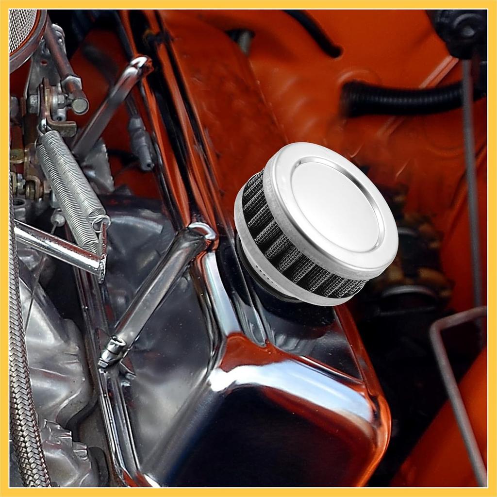 Universal 40-42mm Air Filter Cleaner Round Tapered Replacement for Motorcycle Silver Tone Auto Replacement Parts