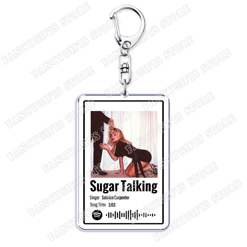 

Hot Singer Music Mans Best Friend Keychains for Women Accessories Bag Manchild House Tour Keying Jewelry Fans Friends Gifts