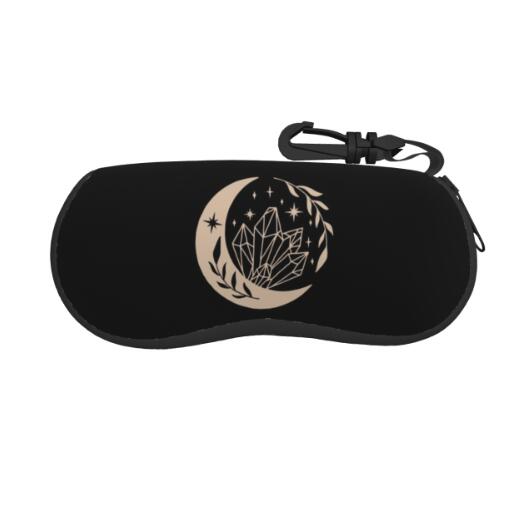 Moon and Sun Gothic Sunglasses Cases Glasses Box Soft Glasses Bag for Women Outdoor Travel Accessories Print Portable One Size