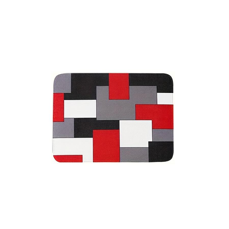

Abstract Red Black Color Block Kitchen Mat Decor Non-Slip Hallway Balcony Laundry Room Rugs Bathroom Foot Pad Bedroom Doormat 40x120cm 16x47inch