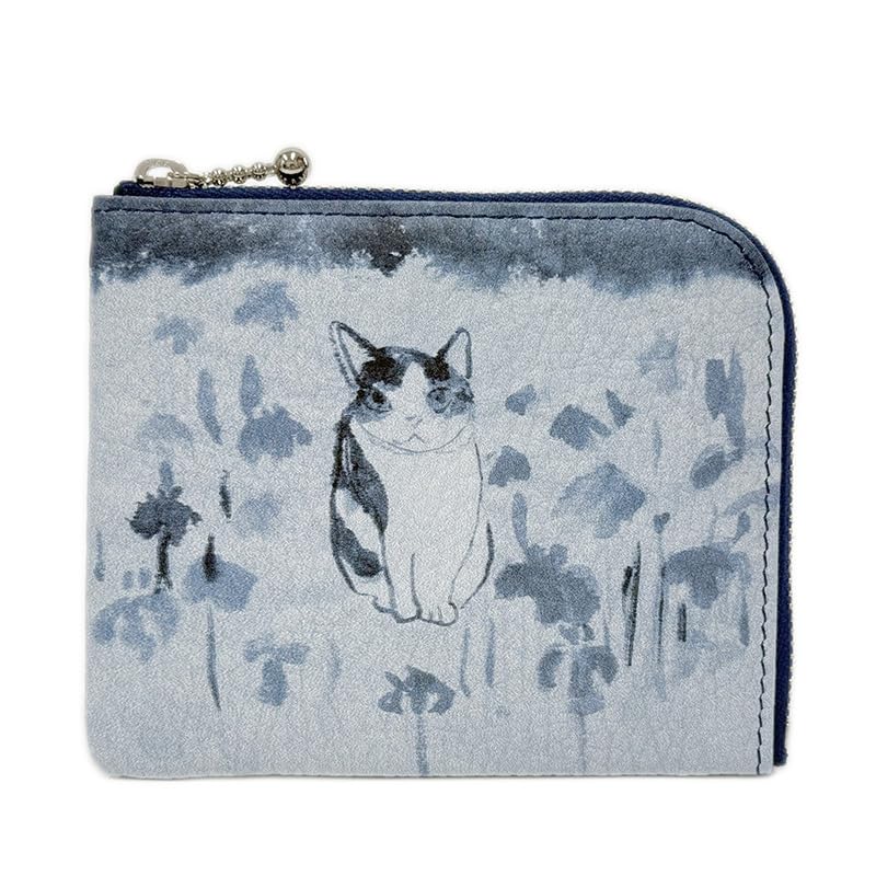 Компактный кошелек на L-образной молнии, индиго, 70-7371, синий