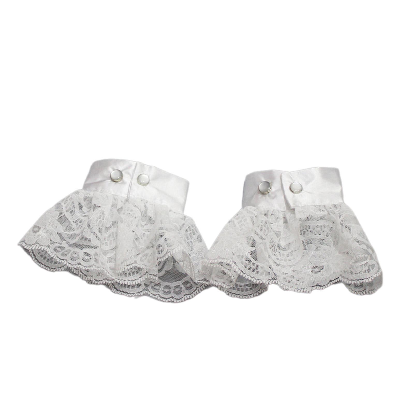 

Манжеты на запястье Викторианские съемные жабо Воротник с оборками из пряжи Жабо Воротник для взрослых Сценические украшения для вечеринок Викторианские украшения B