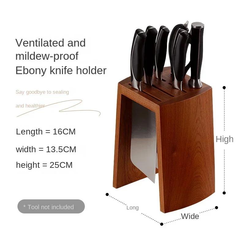 Küchenmesserhalter aus Holz, hohl, schimmelresistent, Mehrzweckmesser-Aufbewahrungsregal, langlebig, vertikaler Schreibtisch, Kochständer, Blockmagnet