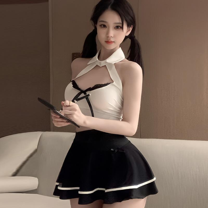 Sexy Lingerie Pure Desire Nightclub Cos Uniform Women Summer Role Play Suit